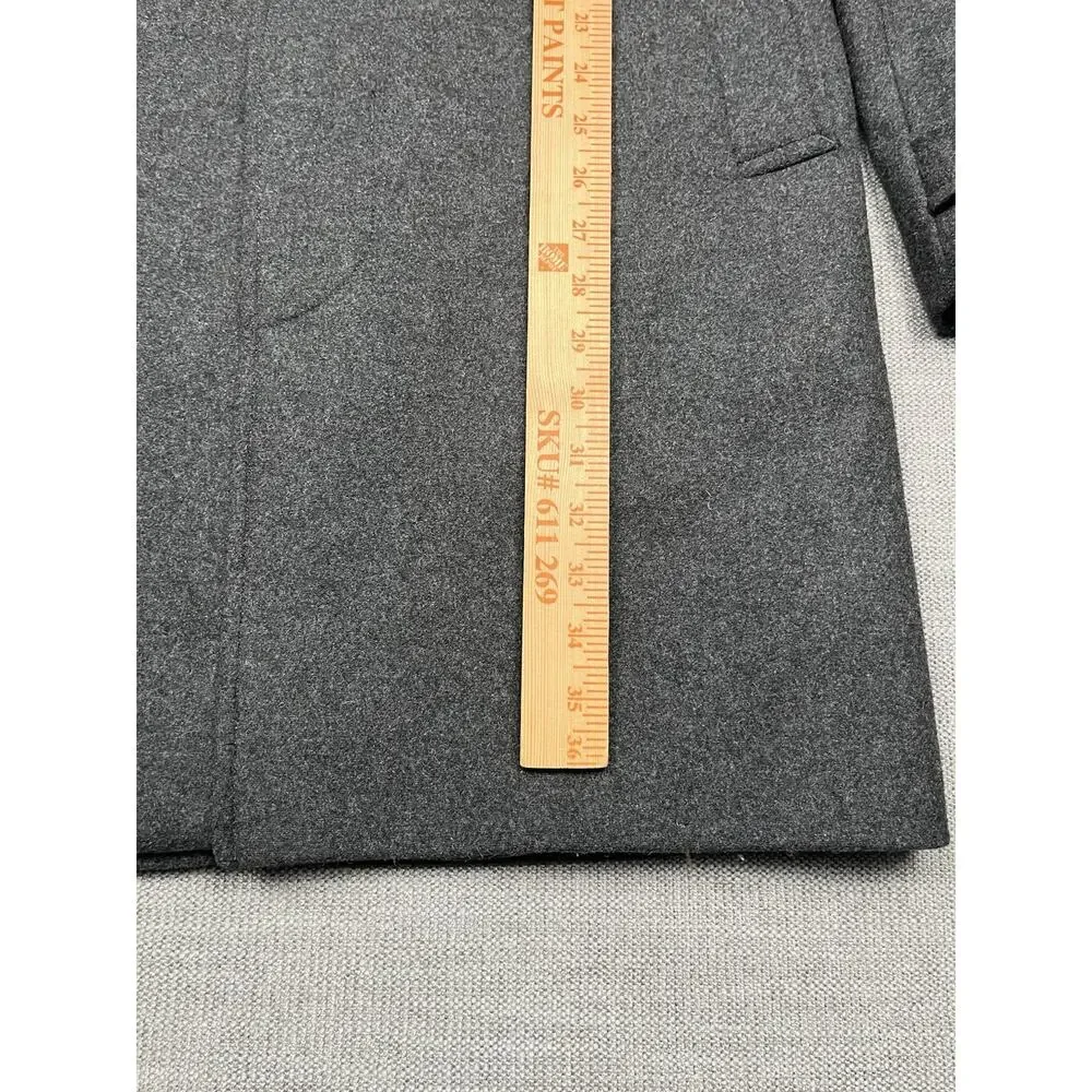 Banana Republic Mario Bellucci Overcoat Mens Large Tall Gray Wool Italian